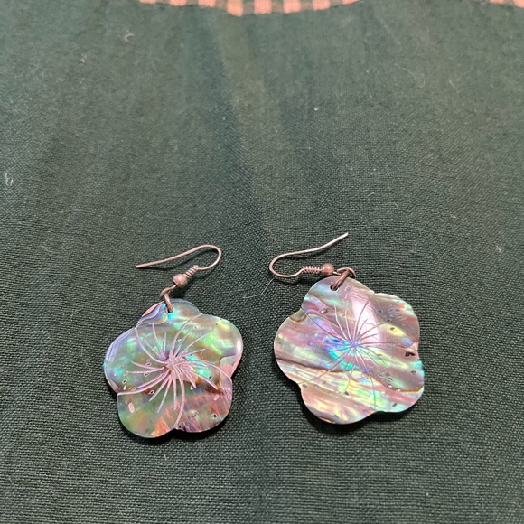 Hawaiian abalone earrings - Picture 1 of 2